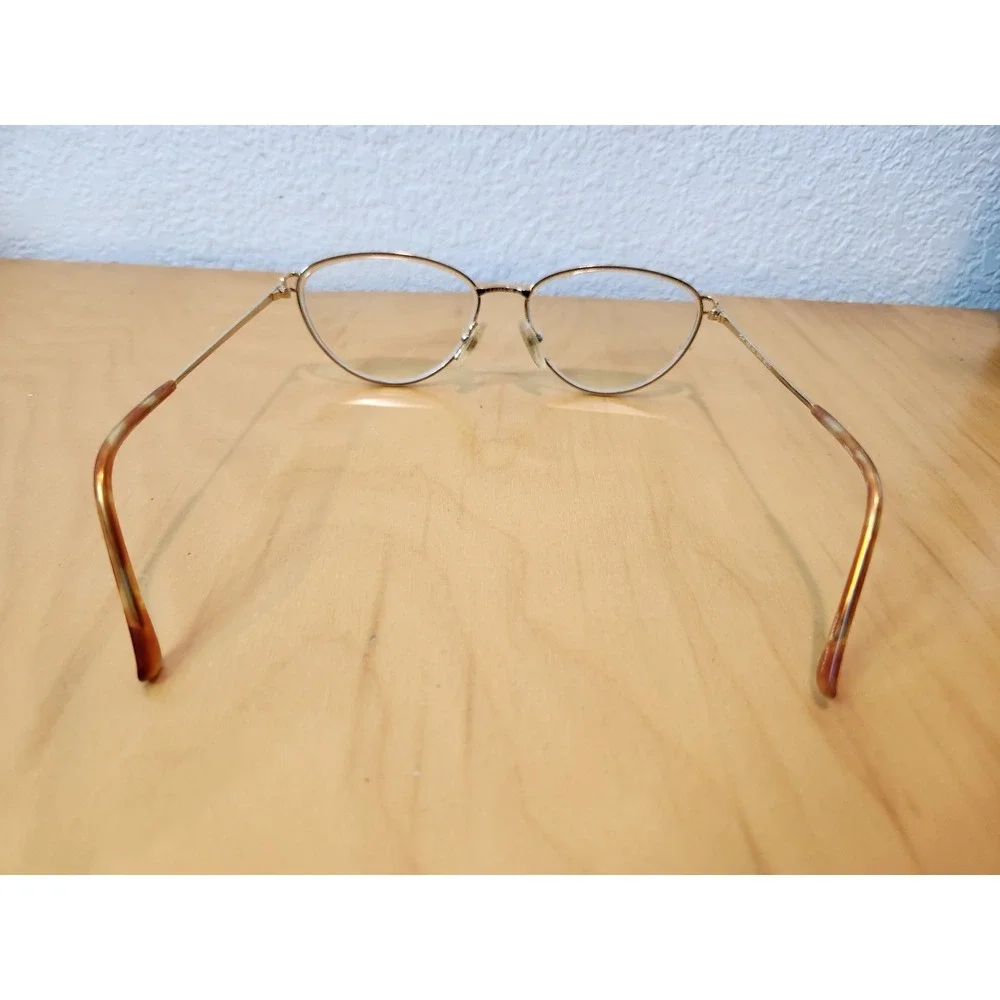 Vintage Tura MOD 724 DAM Gold Cat Eye Eyeglass‎ Frame 56-15 Japan 140mm